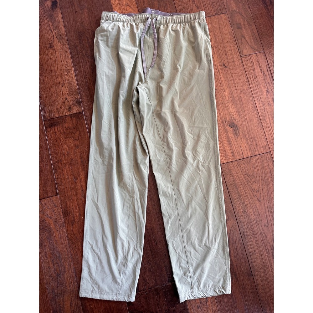 Free Fly Mens Breeze Pants XL Sage Green Elastic Waist Outdoor Hiking Fishing